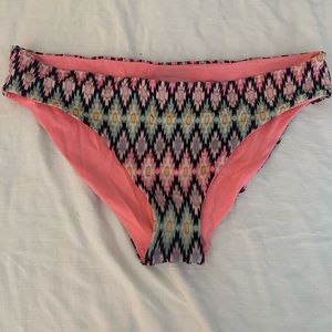 Victoria Secret patterned bikini bottoms; Size L